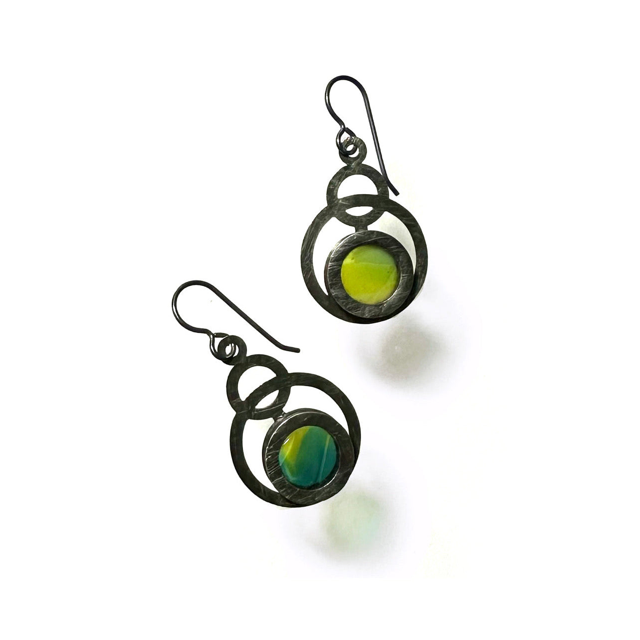 Mini Lime/Sea Blue/Canary Eclipse Earrings