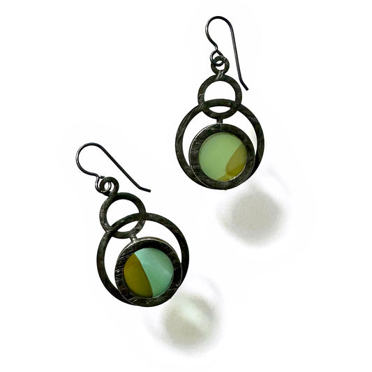 Mint/Citron/Seafoam Eclipse Earrings