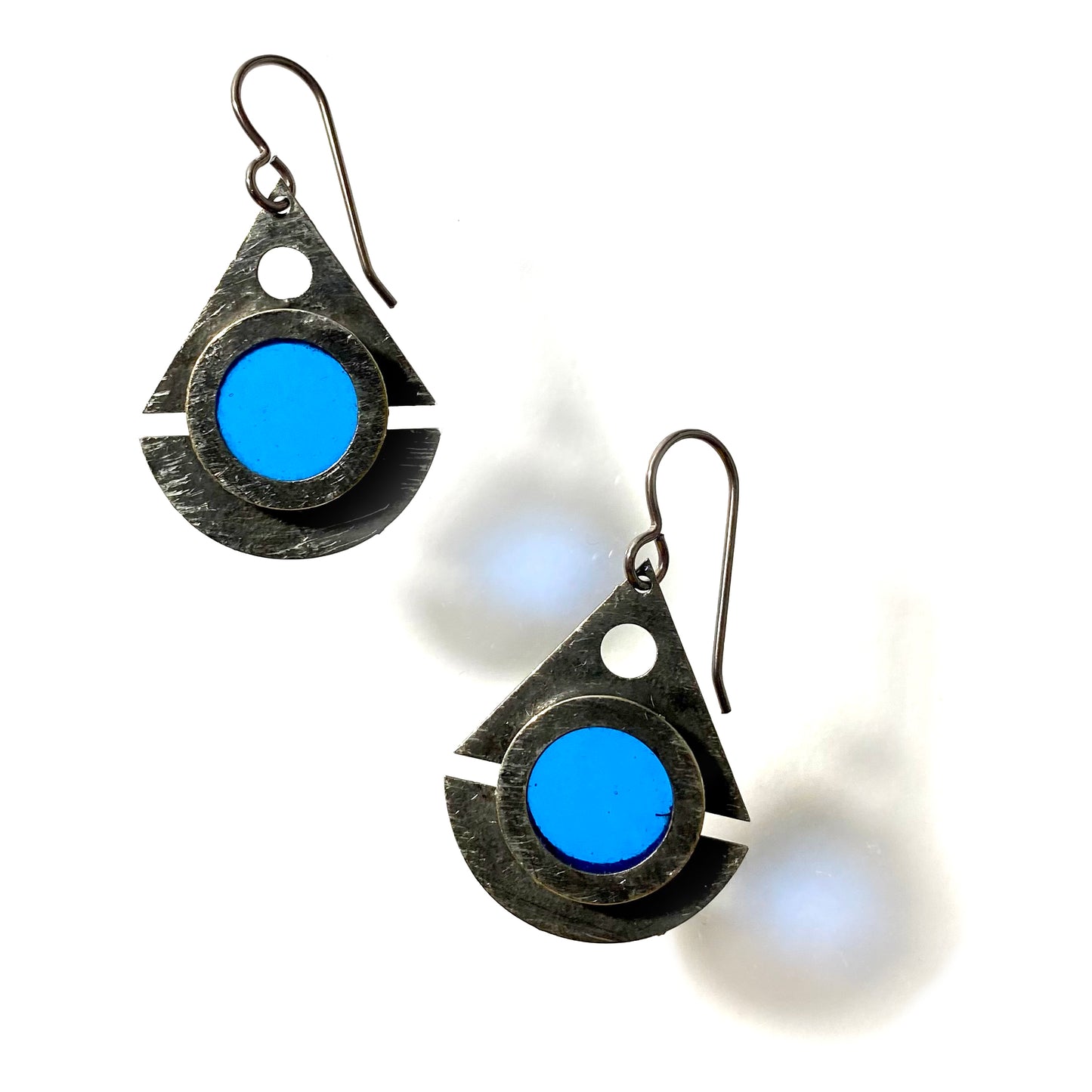 BOUCLES D'OREILLES SAPHIR MARIN
