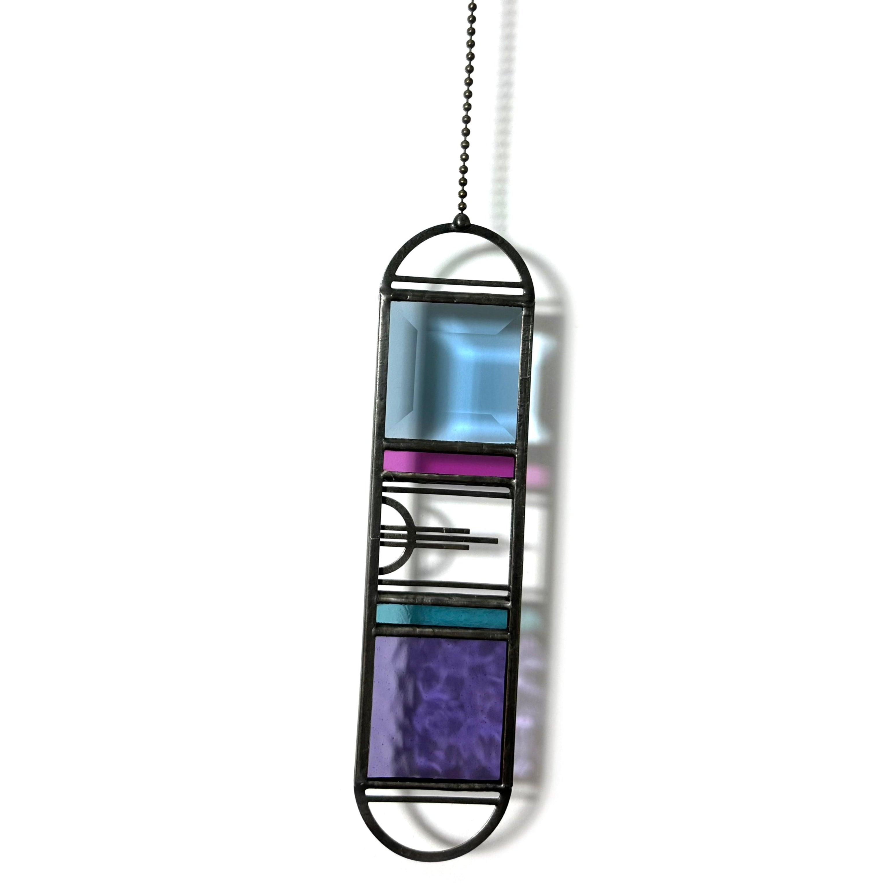 Small Azure/Violet Sunburst Suncatcher – Etta Kostick Designs