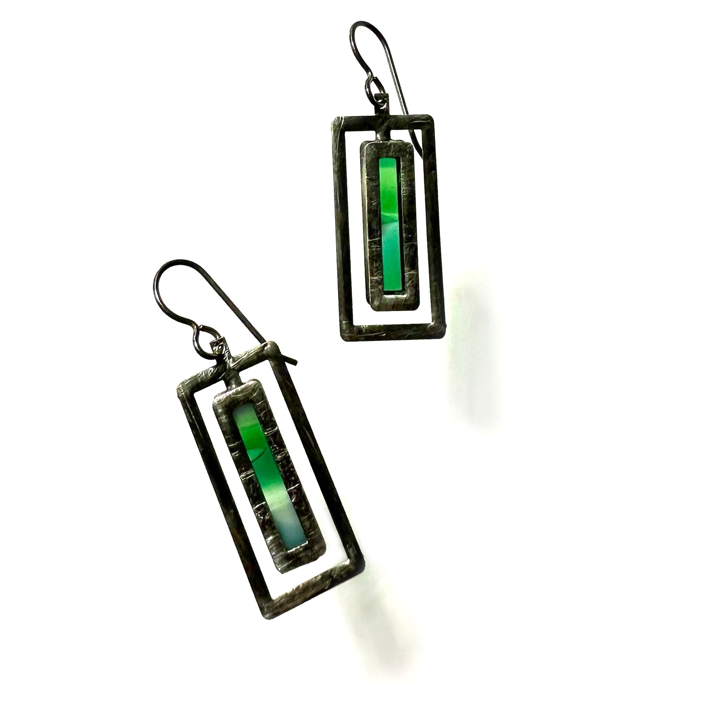 Emerald/Sea Blue/Ivory Atrium Earrings