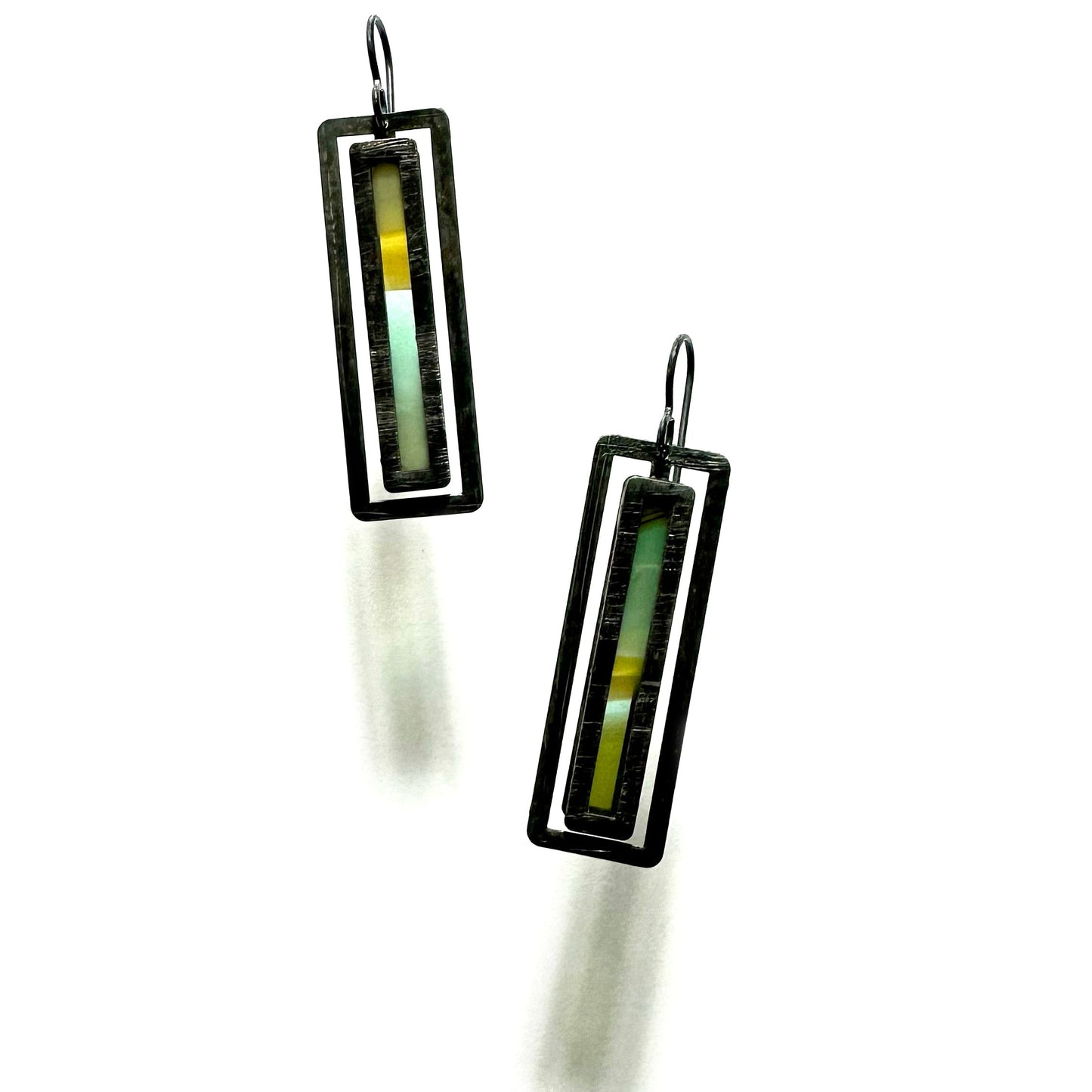 Long Mint/Citron/Seafoam Atrium Earrings