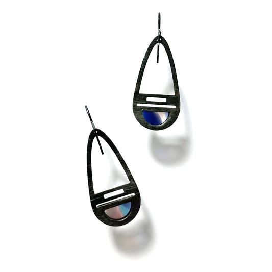 Cobalt/Turquoise/Mauve Vesper Earrings