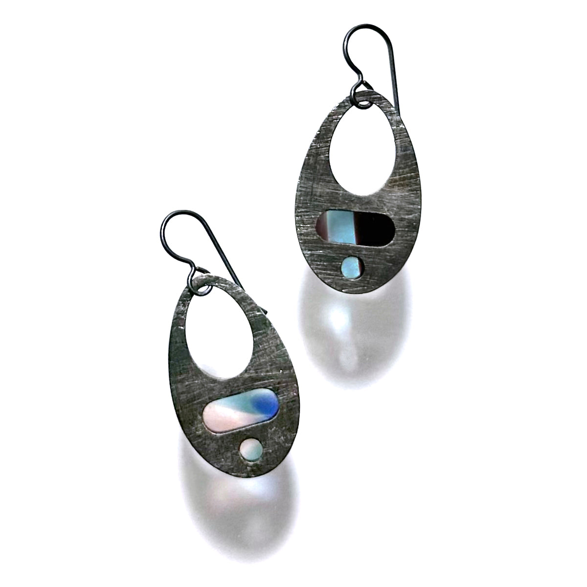 Cobalt/Turquoise/Mauve Orbit Earrings