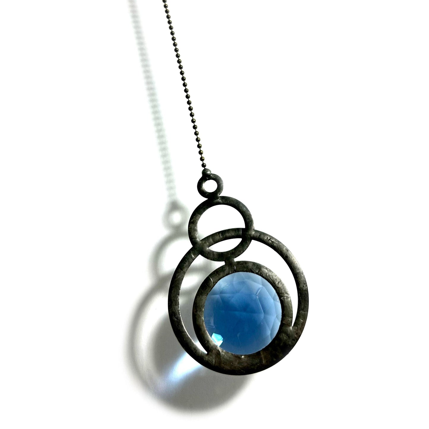 Small Cornflower Blue Eclipse Suncatcher