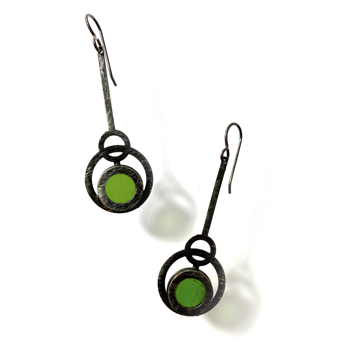 Olive Eclipse Pendulum Earrings