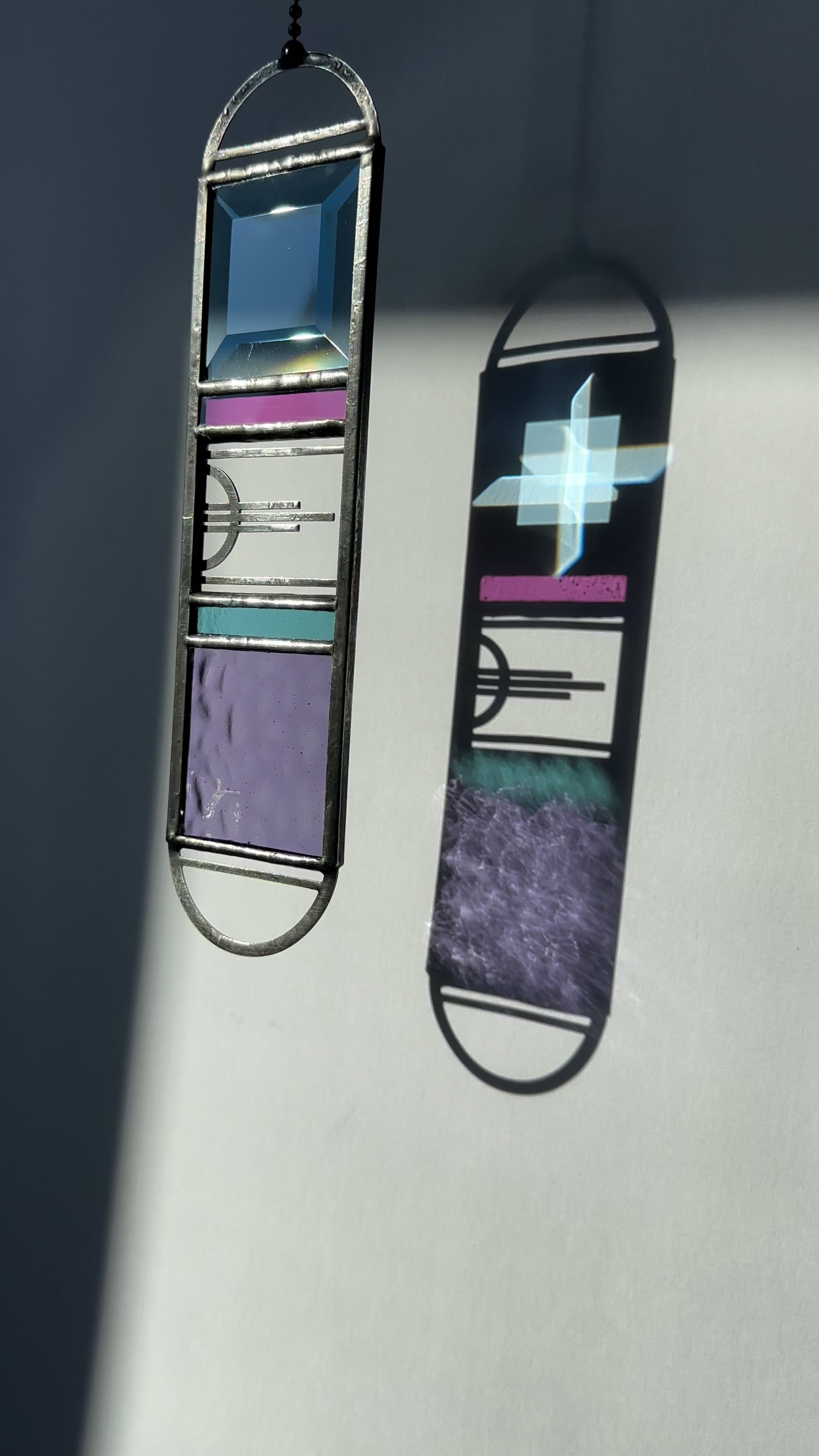 Small Azure/Violet Sunburst Suncatcher – Etta Kostick Designs