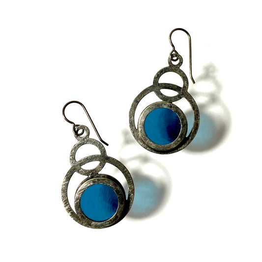 PENDIENTES ECLIPSE AZUL MAR