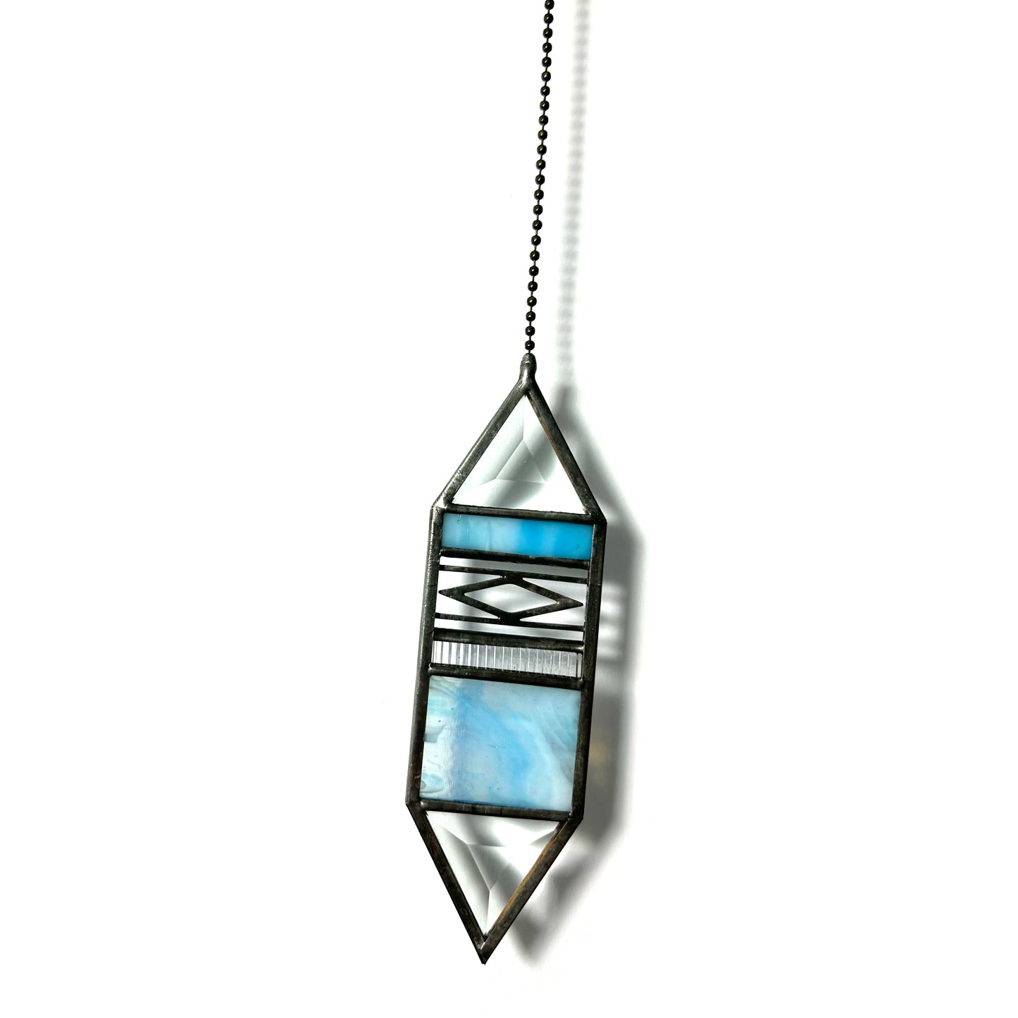 Small Turquoise Trigon Suncatcher