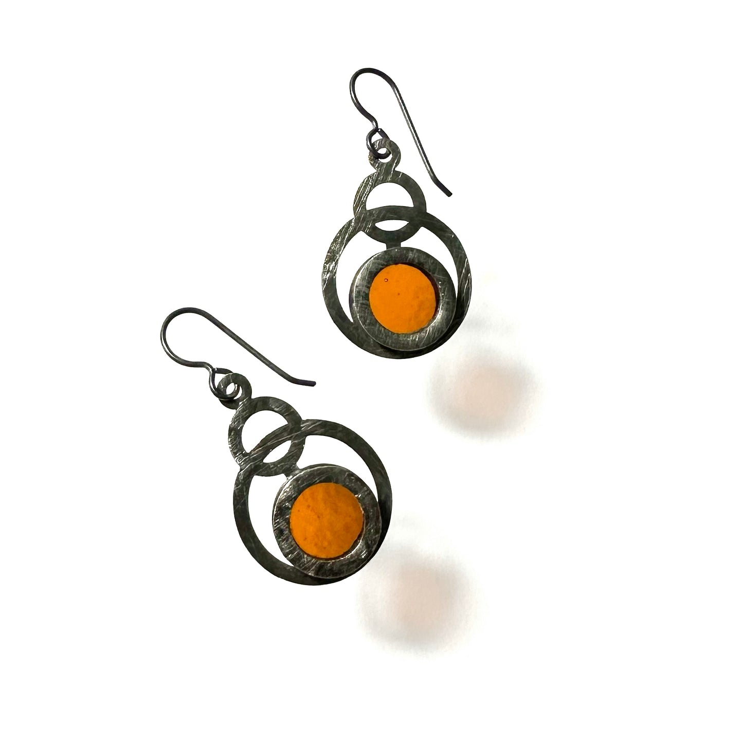 Mini Sunset Coral Eclipse Earrings