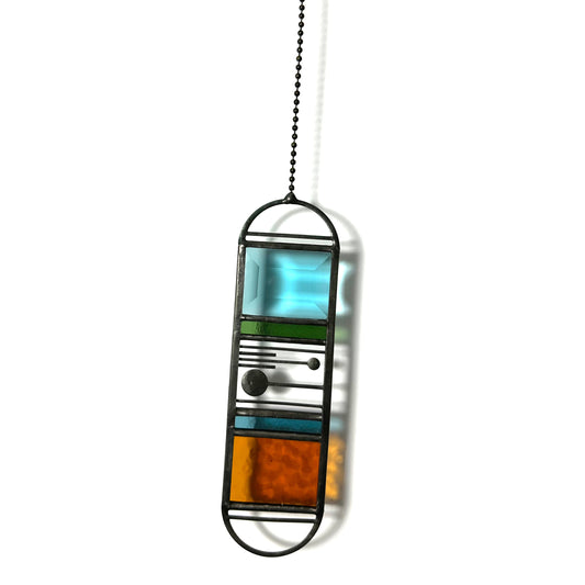 Small Turquoise/Amber Meridian Suncatcher